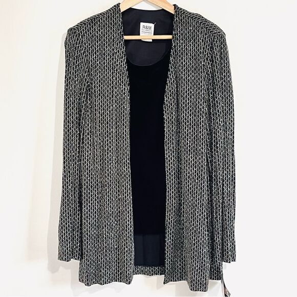 NWT Vintage Deadstock R&M Richards by Karen Kwong Metallic Velour Jacket - 14 - Picture 1 of 11